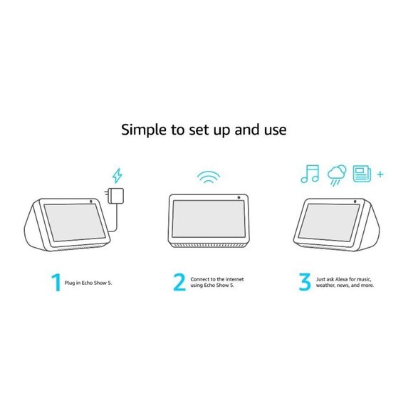 Amazon Echo Show 5 Touchscreen Compact Smart Display w/Alexa, Sandstone, 1st Gen - Picture 12 of 12